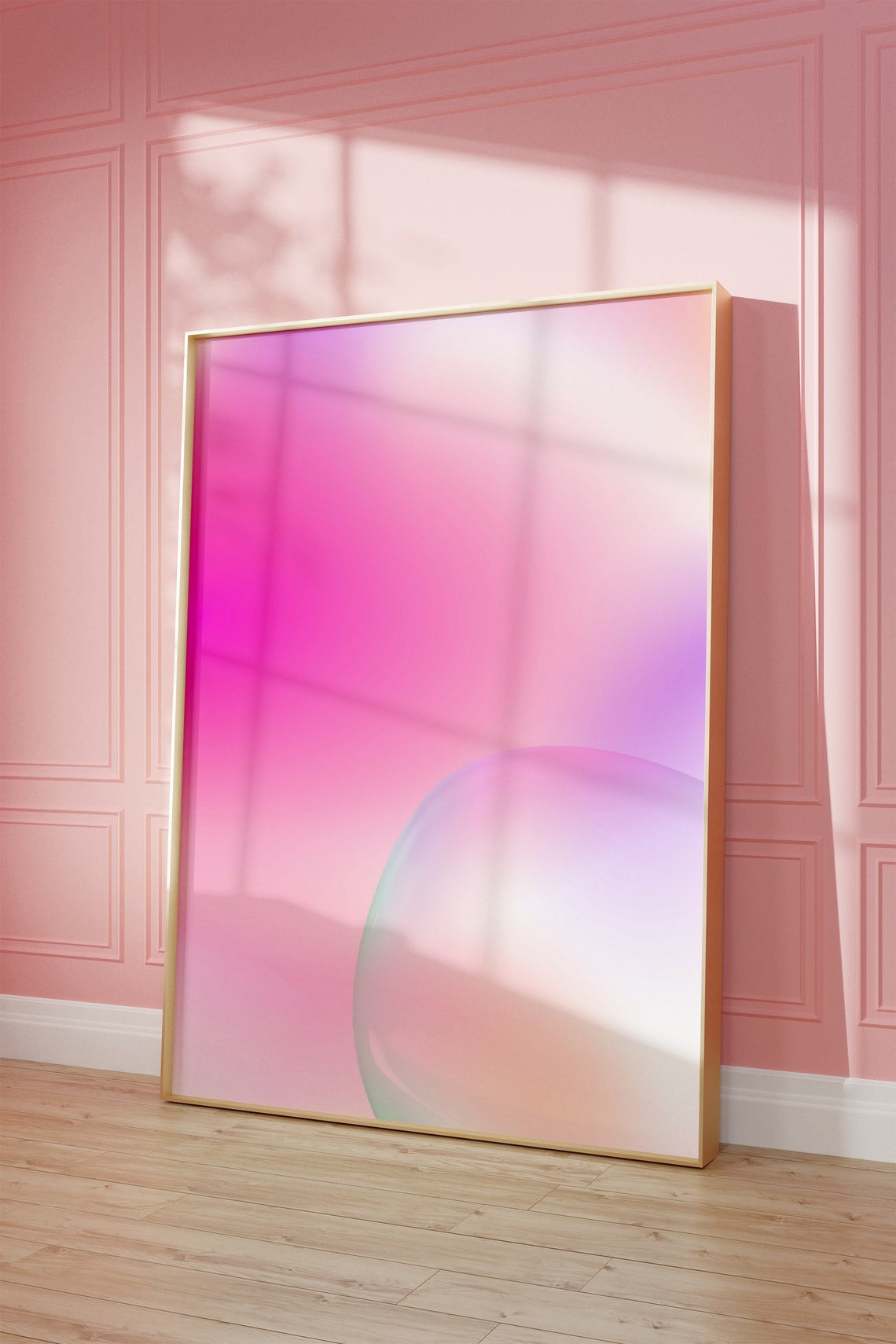 Pink Aura Gradient Blur Abstract Pastel Glow Wall Decor Poster - Image 4