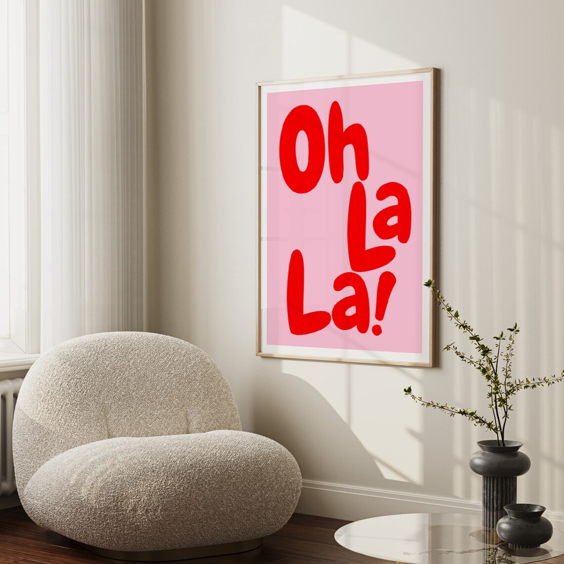 Oh La La French Quote Typography Art Print - Image 2
