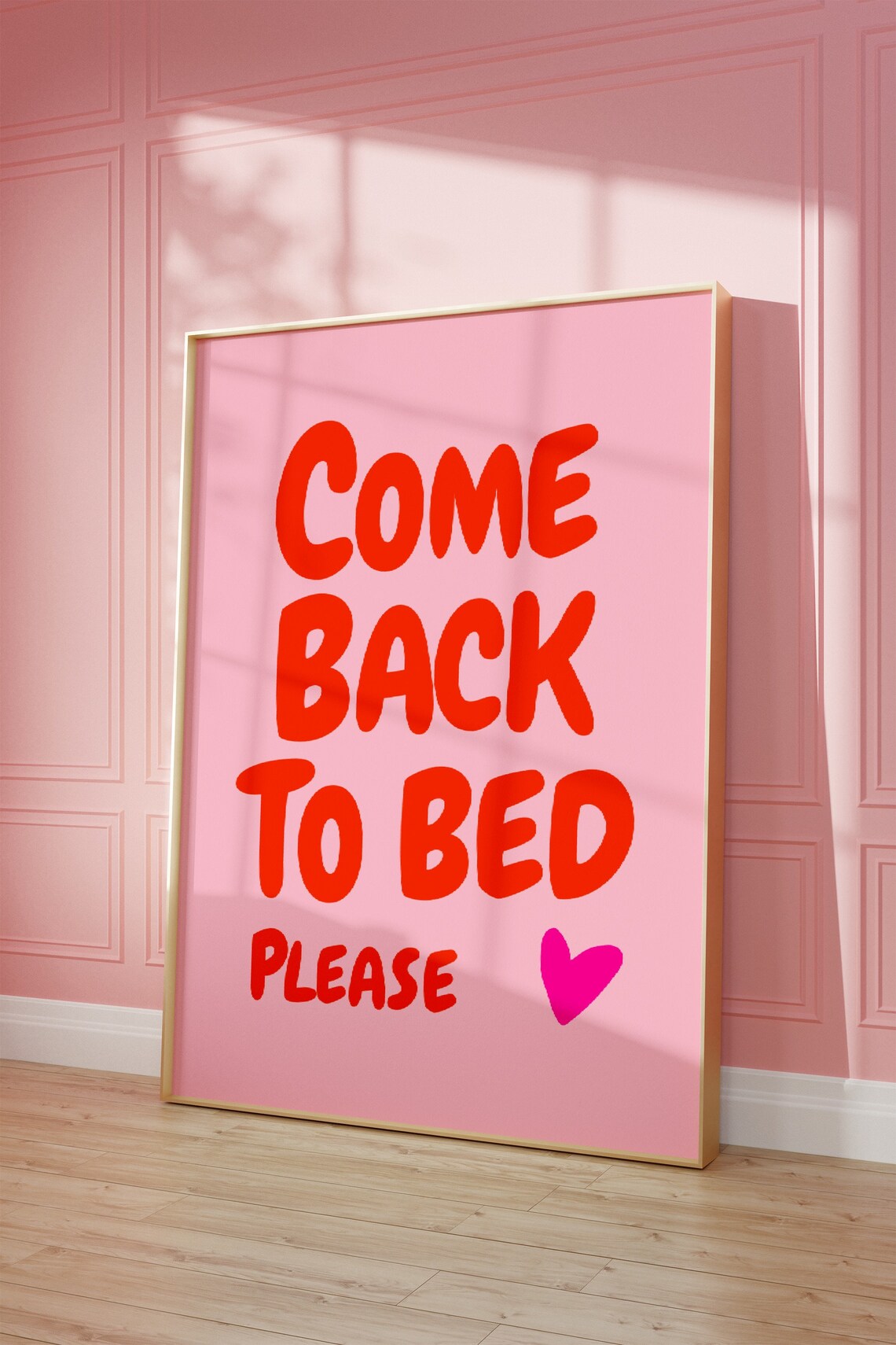 Come Back To Bed Love Quote Poster, Lovecore Decor - Image 2