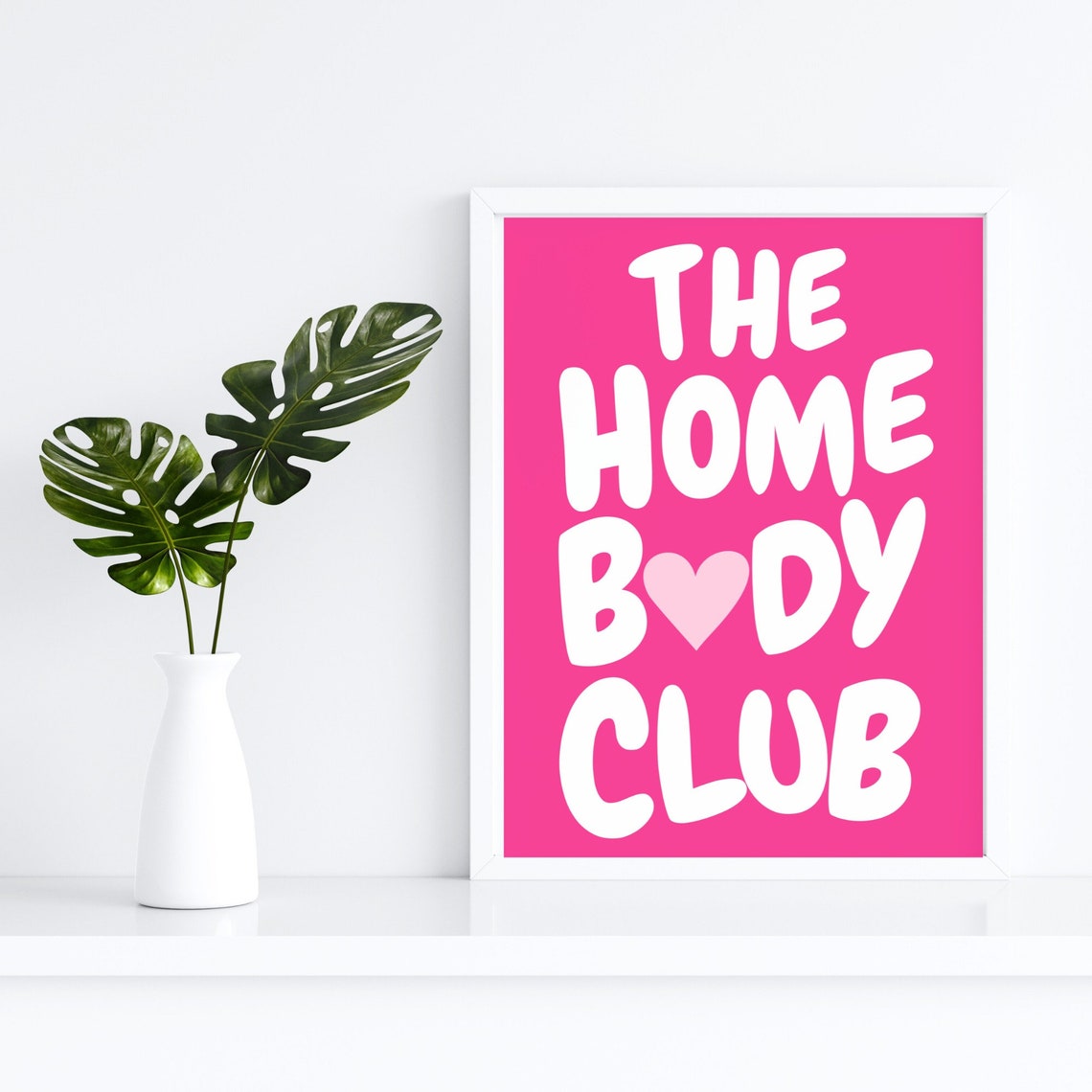 The Homebody Club Print Neutral Retro Print Trendy Quote Print Pink Preppy Prints The Homebody Club Poster Motivation Art - Image 2