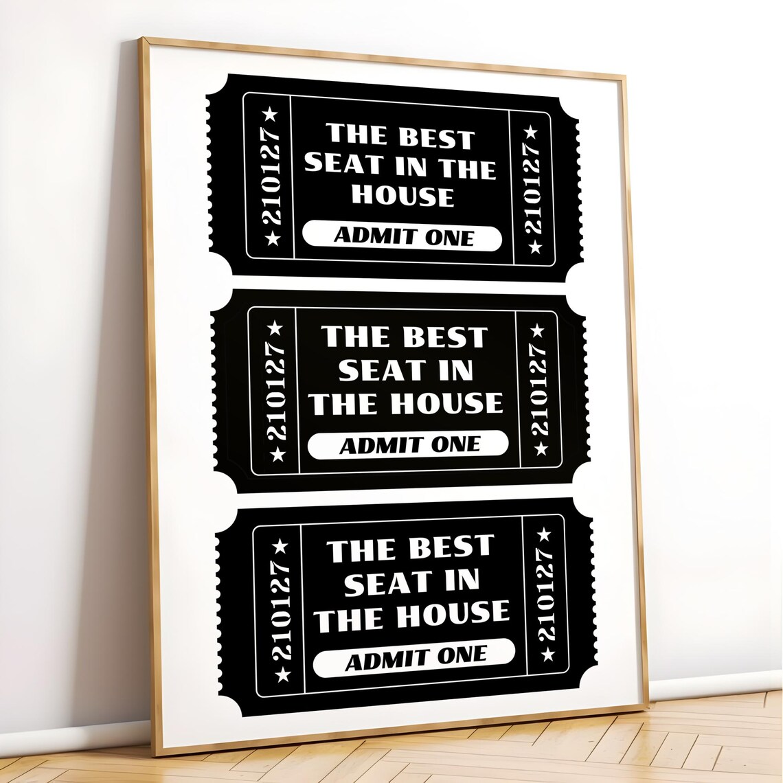 The Best Seat In The House Funny Ticket Stub Admit One Poster - Image 3
