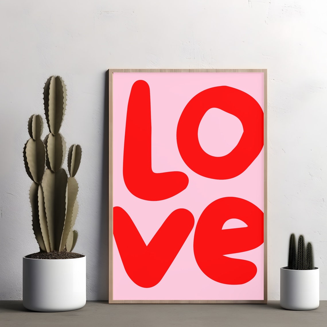 Love Red Bold Typography Valentine Pink Y2K Poster Cute Wall Decor - Image 3