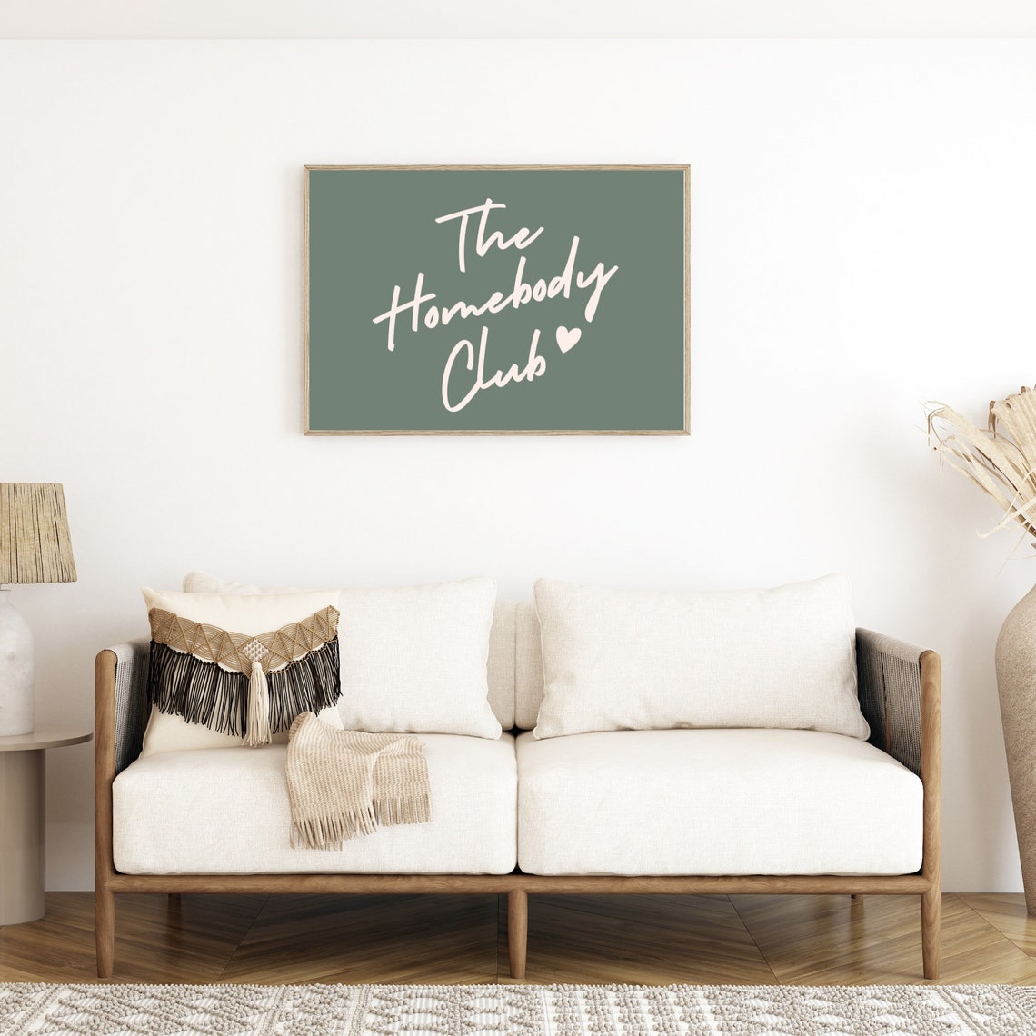 The Homebody Club Print Neutral Retro Print Trendy Green Quote Print Sage Green Prints The Homebody Club Poster Bar Cart Art - Image 3