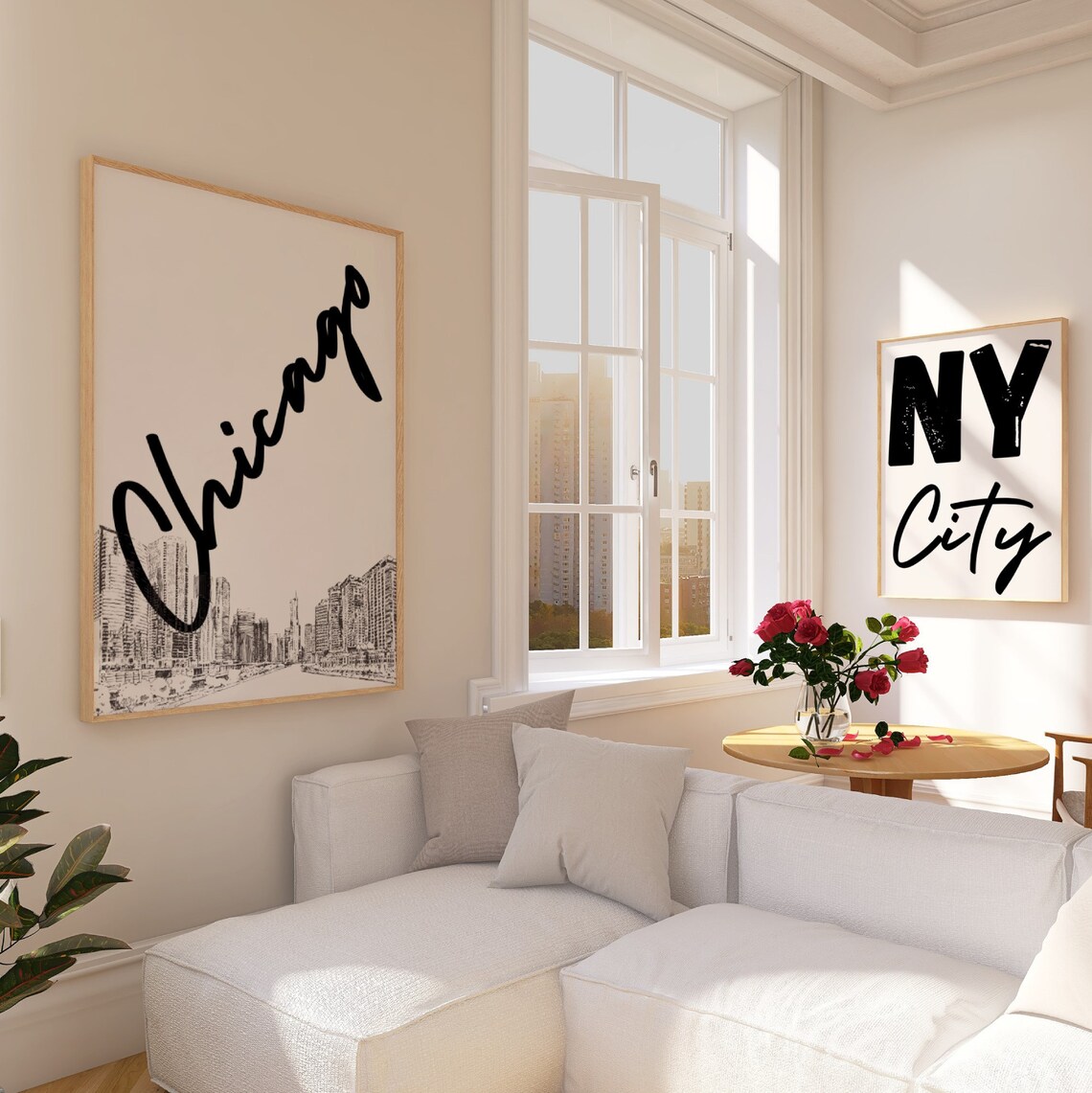 Chicago City Travel Poster, Trendy Cityscape Print - Image 4