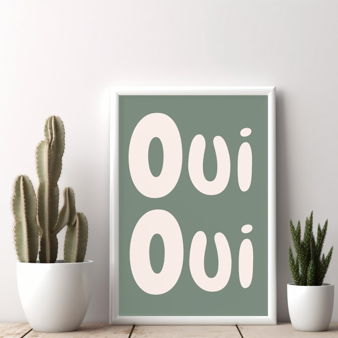 Oui Print Minimalist French Typography Wall Art - Image 4