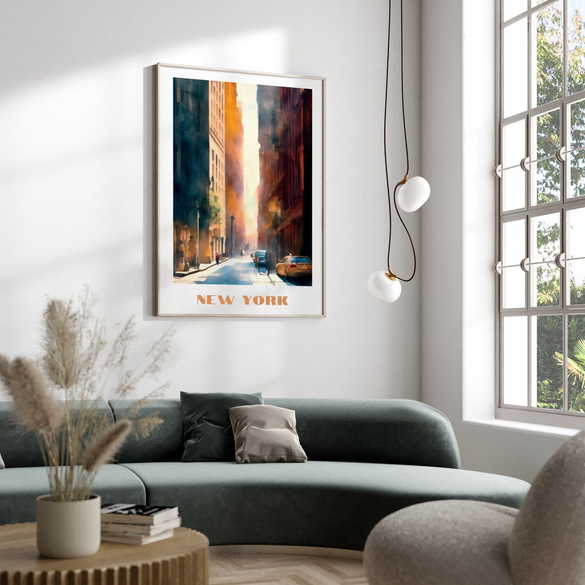 New York City Travel Print Art Nyc Travel Exhibition Print Trendy Wall Print Cityscape Travel Posters Usa Ny Print - Image 2