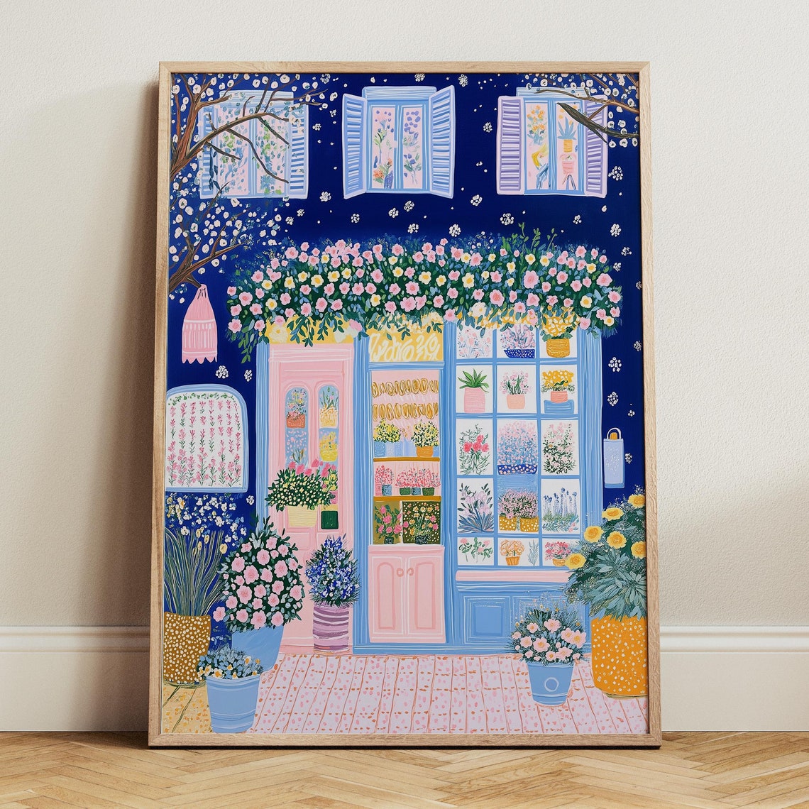 Flower Shop Print Florist Print Garden Shop Flower Market Print Flower Shop Floral Pink Wall Art Spring Wall Art Floral Wall Art 35