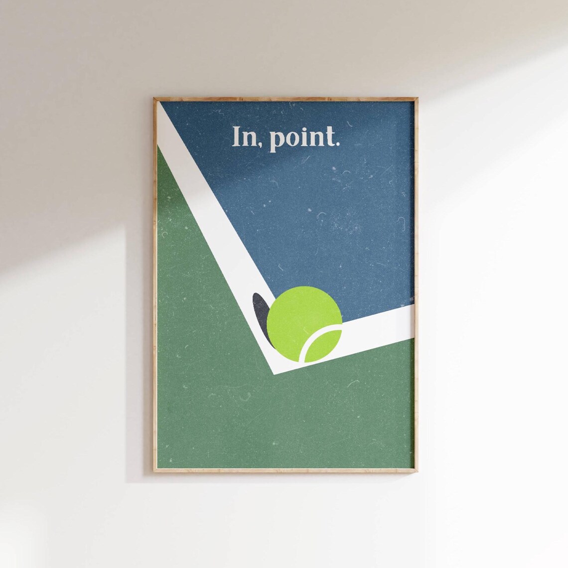 In Point Tennis Quote Minimalist Tennis Poster