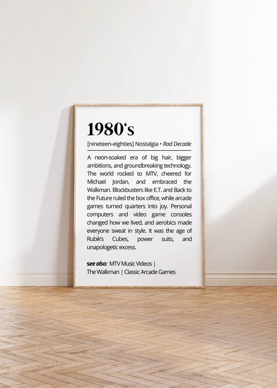 1980s Nostalgia Definition, Groovy Retro Poster