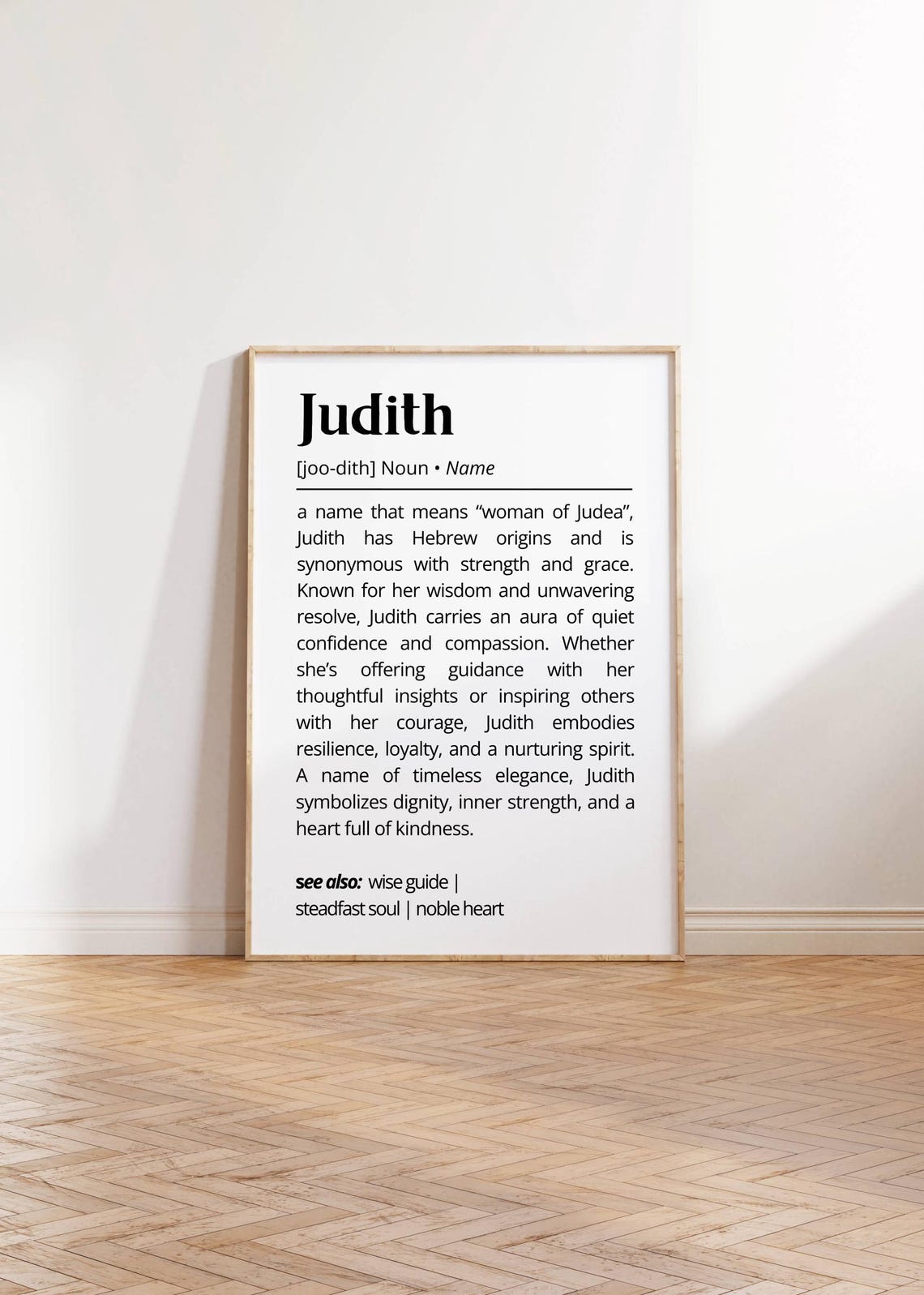 Judith Name Definition Dictionary Meaning Personalized Poster - Image 2