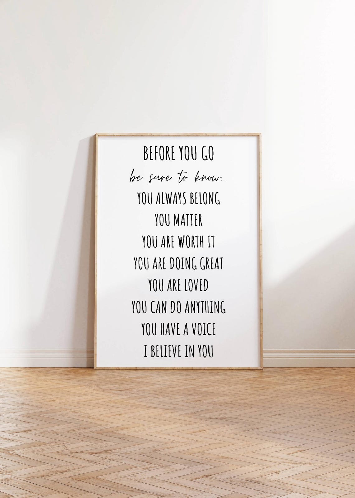 Before You Go Be Sure To Know Affirmation Kids Encouragement Poster - Image 3
