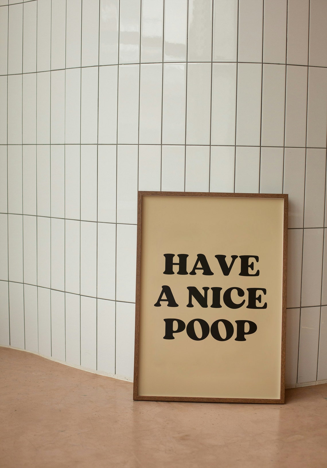 Have a Nice Poop Funny Bathroom Quote Bold Black Typography Poster - Image 2