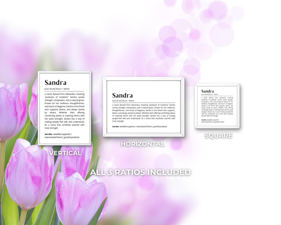 Sandra Name Definition Personalized Name Art Print - Image 3