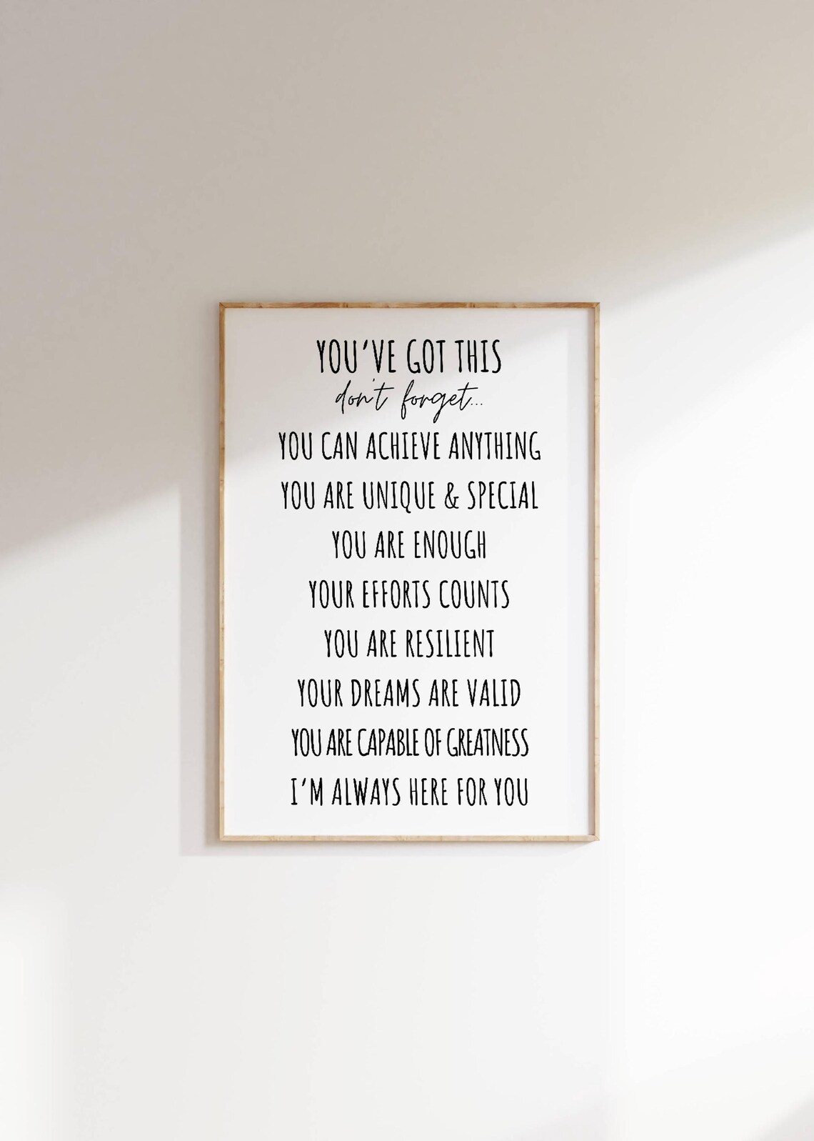 Youve Got This Affirmation List Kids Classroom Encouragement Poster