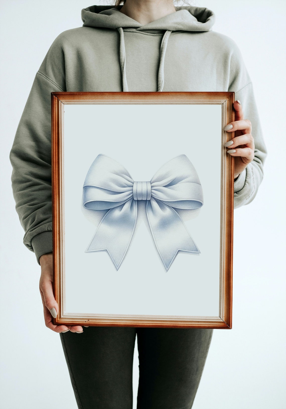 White Satin Bow Minimalist Elegant Preppy Chic Dorm Wall Poster - Image 2