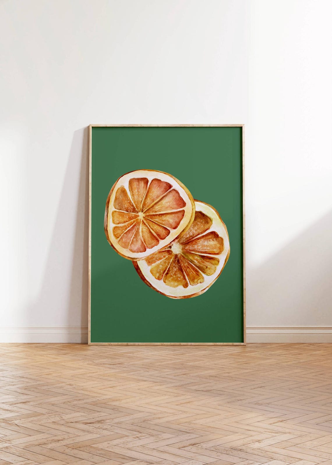 Dried Citrus Slice Wall Art Watercolor Kitchen Decor Boho Holiday Kitchen Art Rustic Fruit Illustration Cozy Farmhouse - Image 2