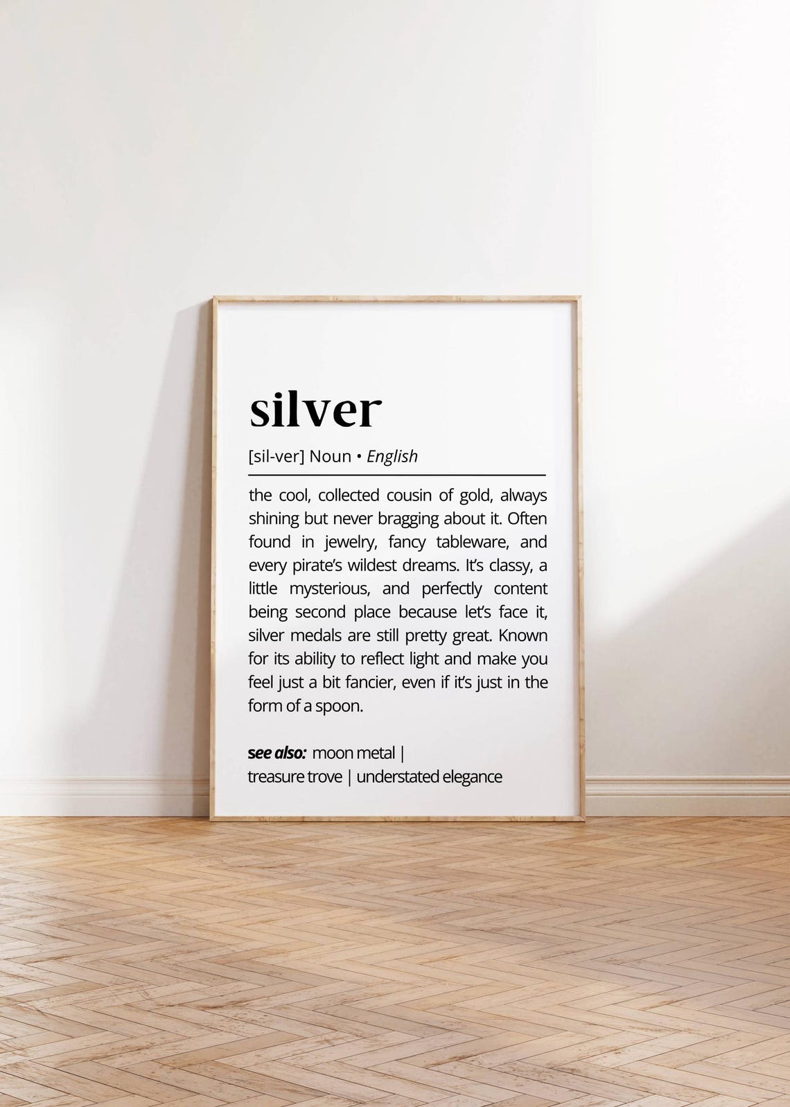 Silver Funny Dictionary Definition Poster Metal Home Decor Gift - Image 2