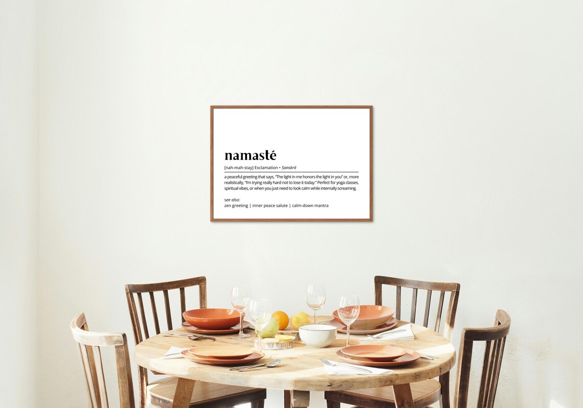 Namaste Funny Definition Yoga Sanskrit Quote Dictionary Poster - Image 4