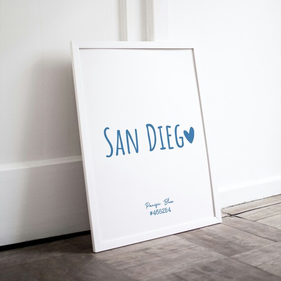 San Diego Wall Art San Diego Posters Typography As Art San Diego Print Print Home San Diego Home Decor Typographic Prints Text Art