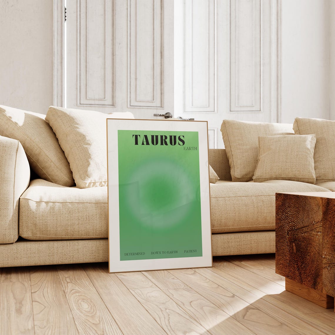 Taurus Green Aura Zodiac Sign Poster Earth Sign Astrology Wall Decor - Image 2