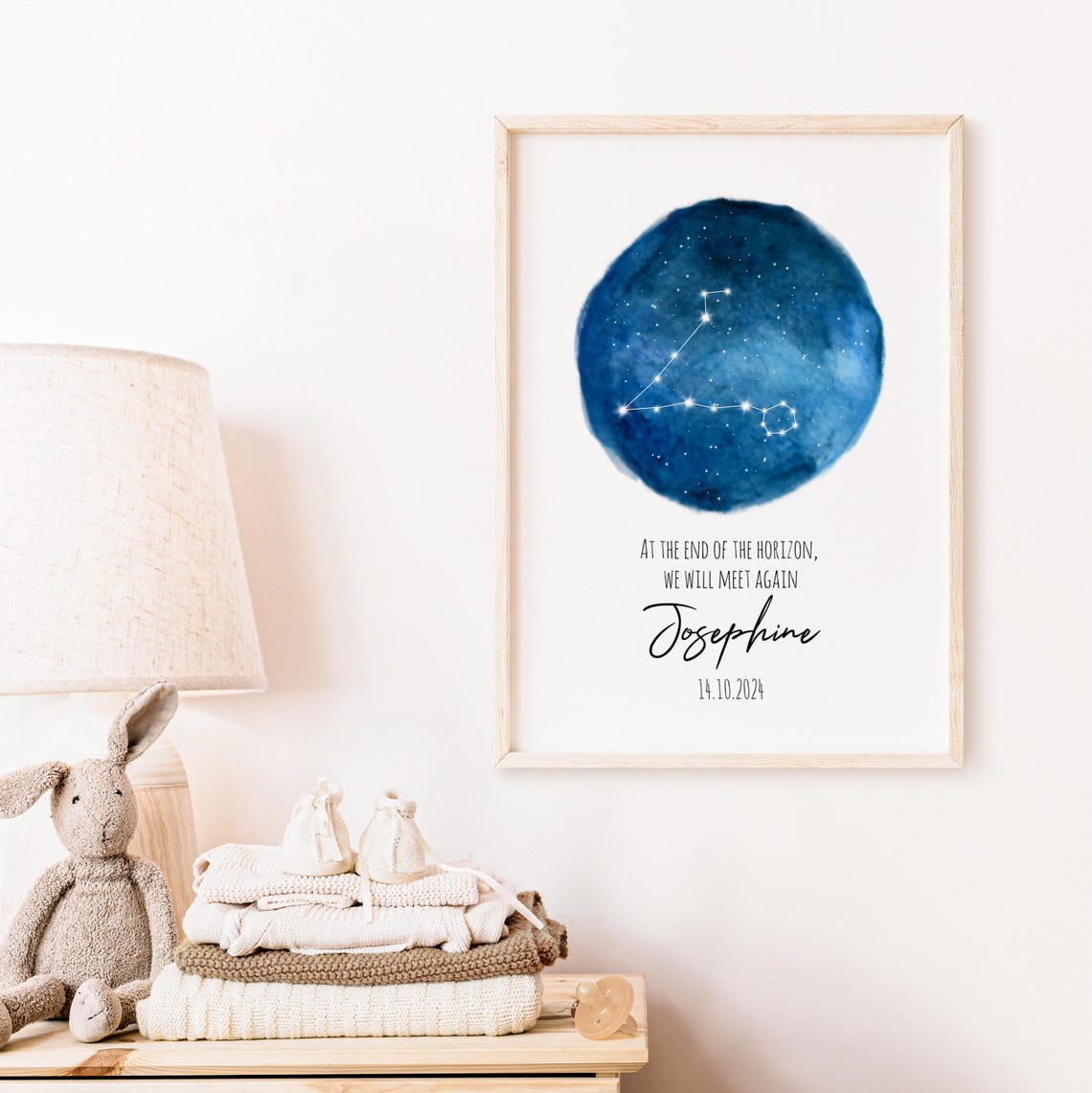 Personalized Zodiac Star Map Poster Miscarriage Gift Stillbirth Memorial Baby Loss Gift Birth Stats Sign Infant Loss Gift Pisces - Image 5