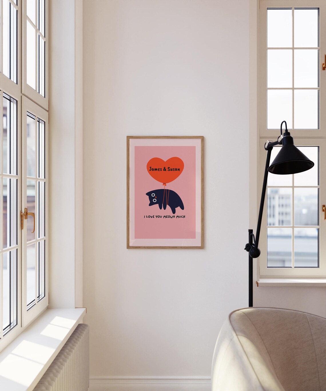Personalized Cat Lover Meme Poster, Valentine Gift - Image 4