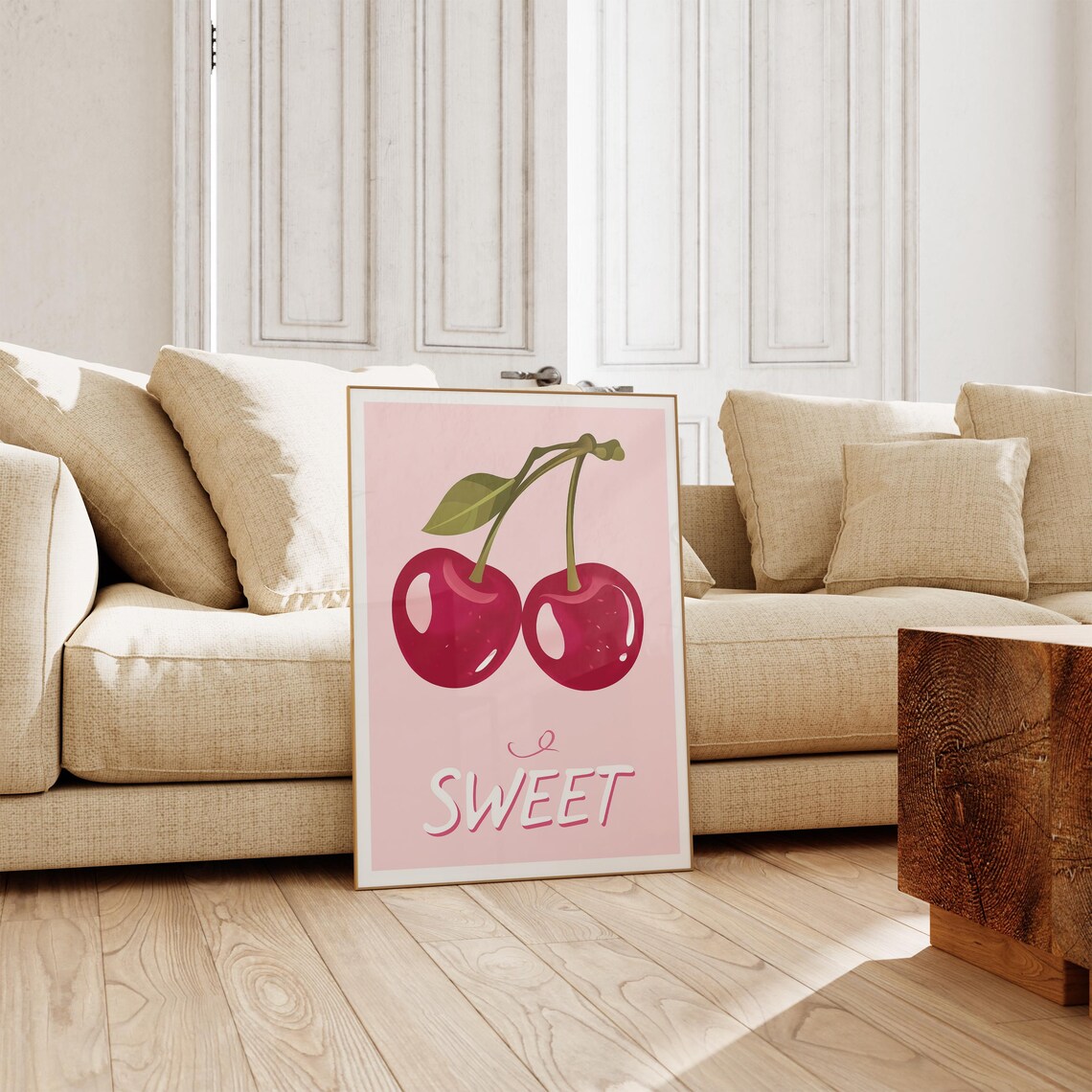 Cherry Danish Pastel Art Print, Coquette Room Decor - Image 2