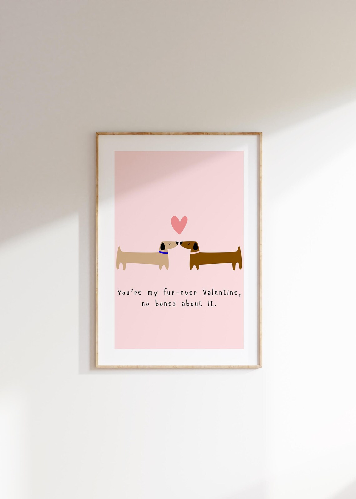 Dachshund Fur Ever Valentine Cute Dog Couple Funny Love Poster - Image 4