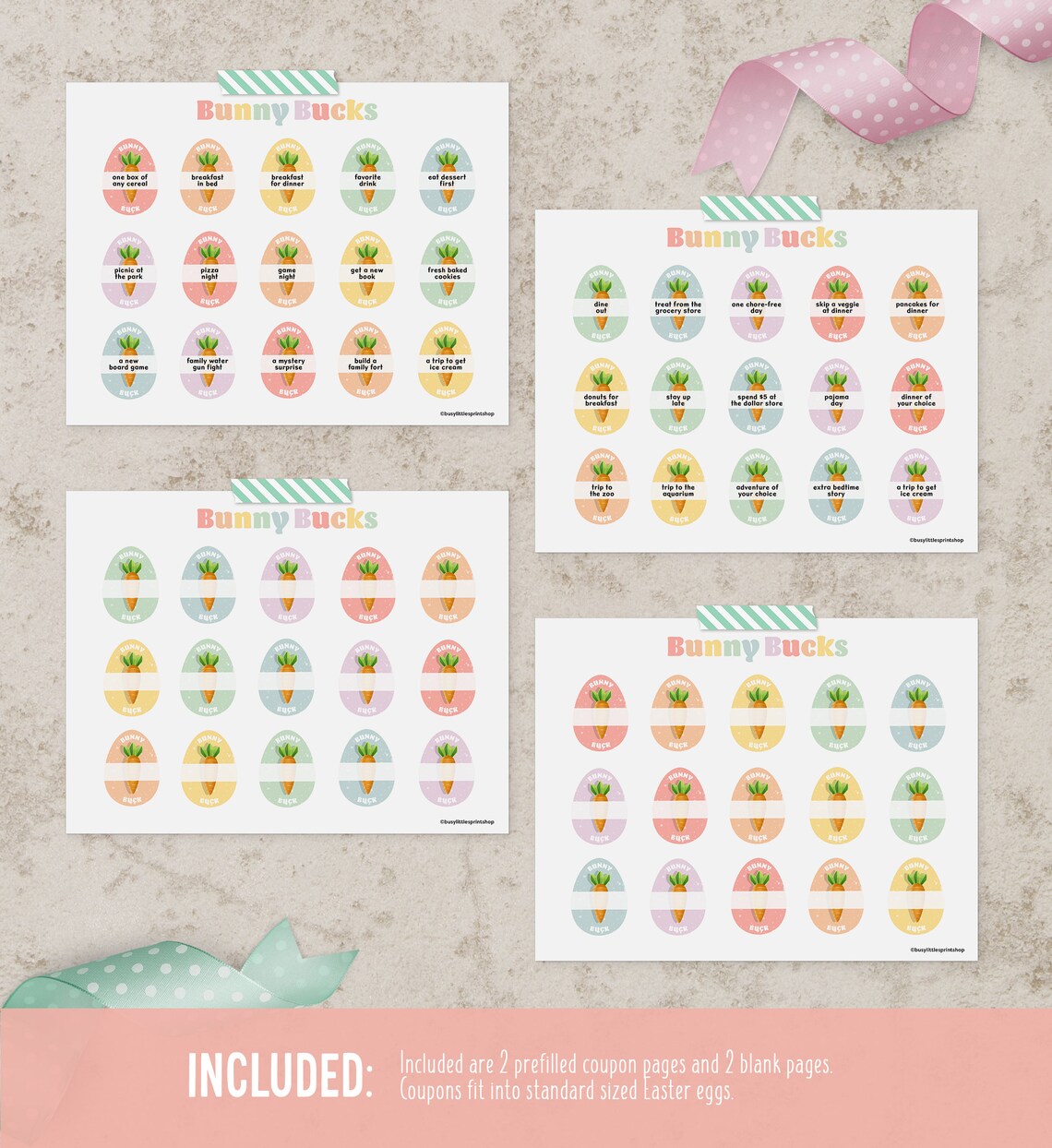 Easter Bunny Bucks Holiday Coupons Art Print - Image 7