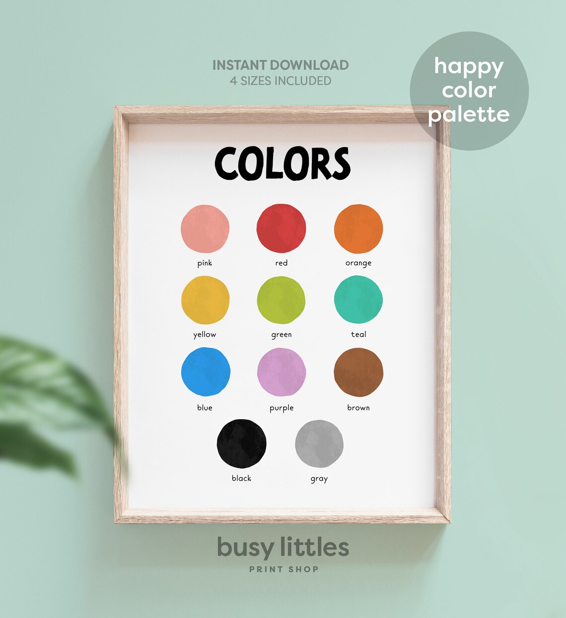Rainbow Colors Poster, Classroom Learning Art Print - Image 7
