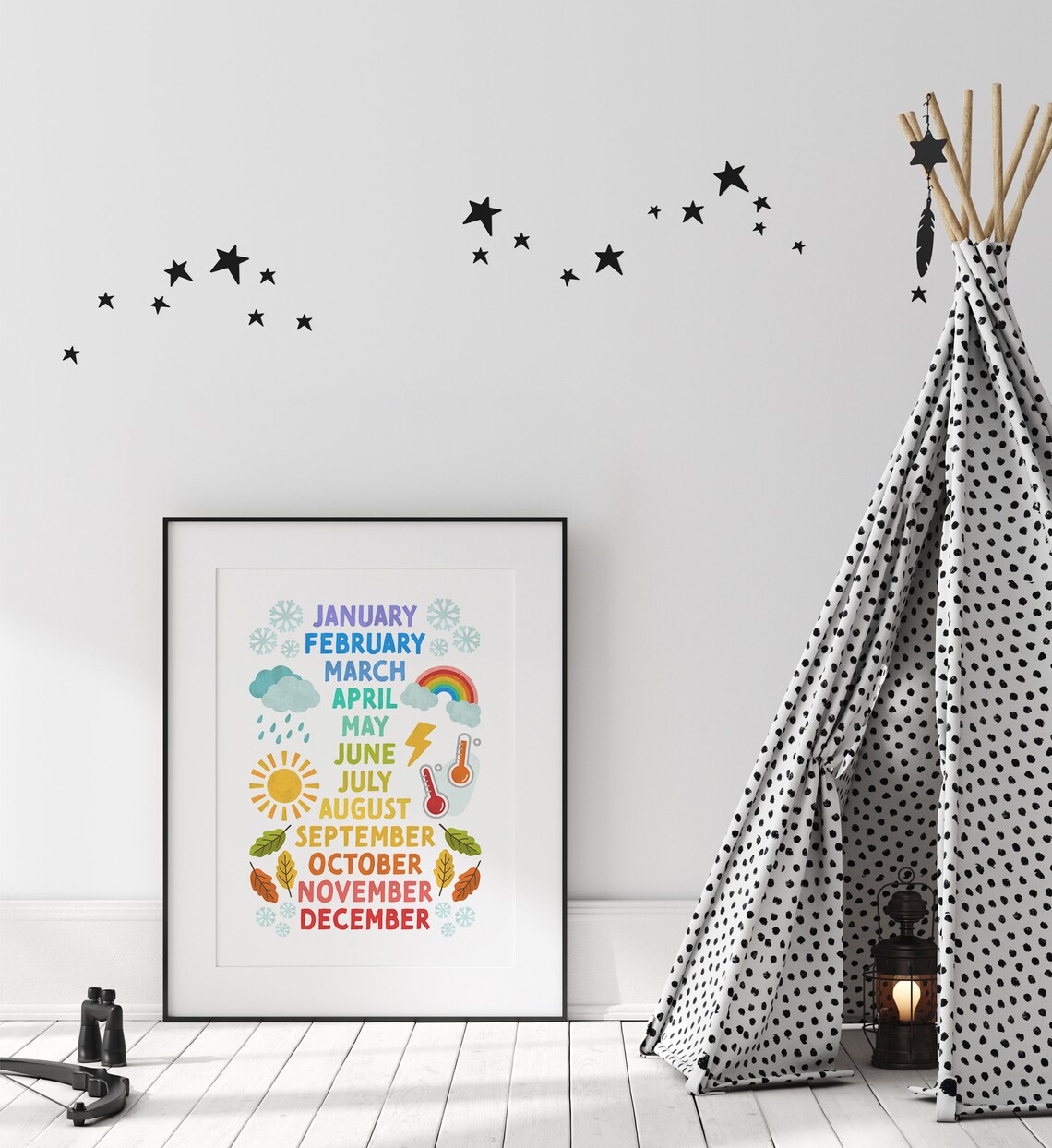 Months Of The Year Educational Poster, Classroom Art Print - Image 6