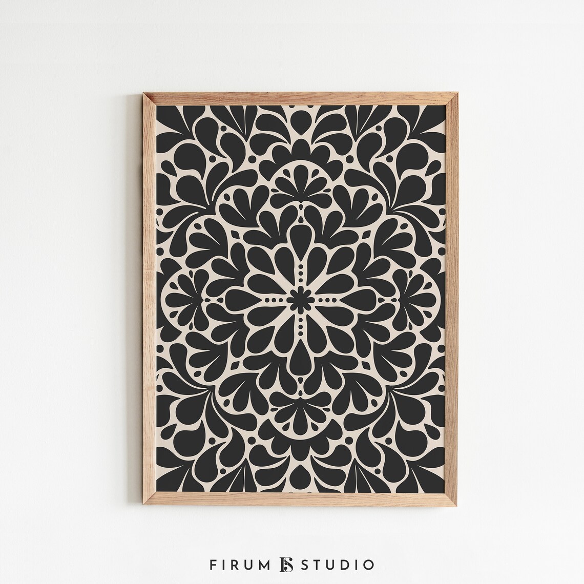 Abstract Floral Art, Mid Century Modern Botanical Print