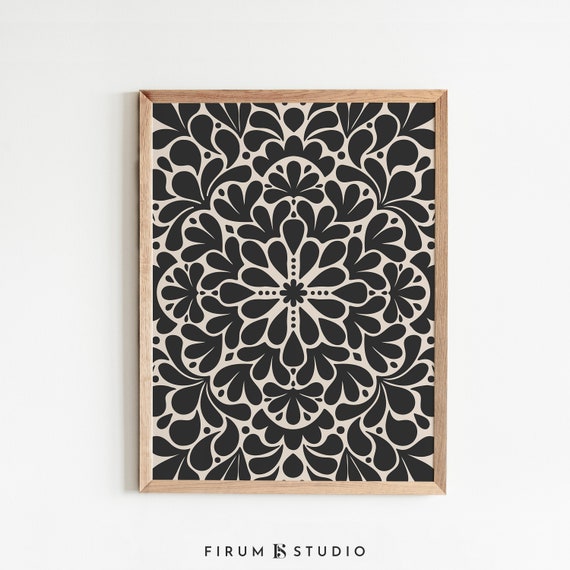 Abstract Floral Art, Mid Century Modern Botanical Print