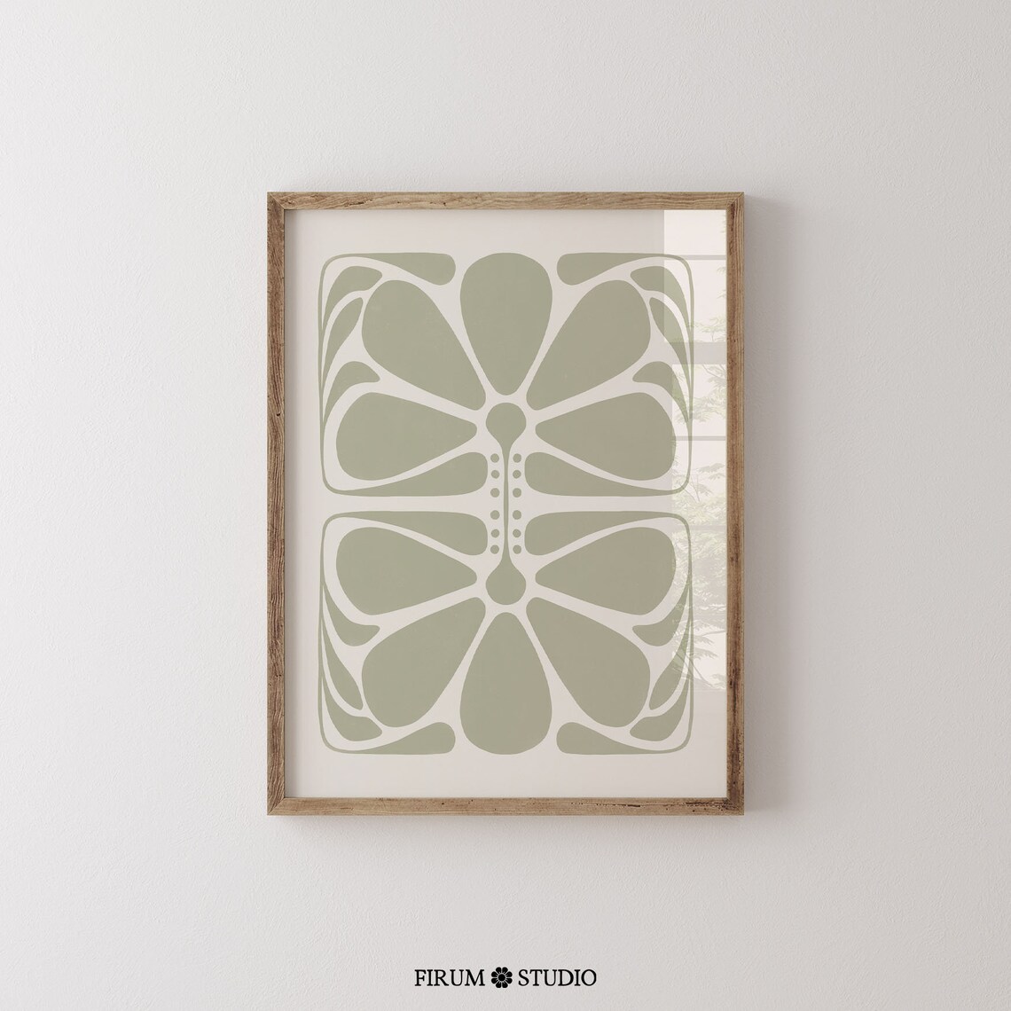 Abstract Botanical Sage Green Art Print, Boho - Image 2