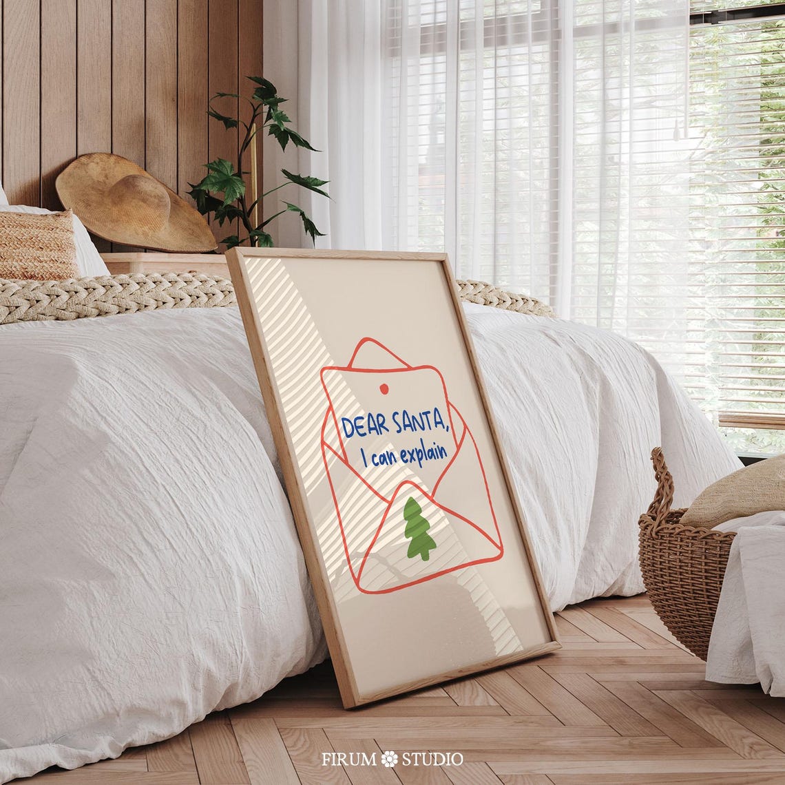Dear Santa I Can Explain Cute Funny Christmas Letter Envelope Wall Art - Image 2