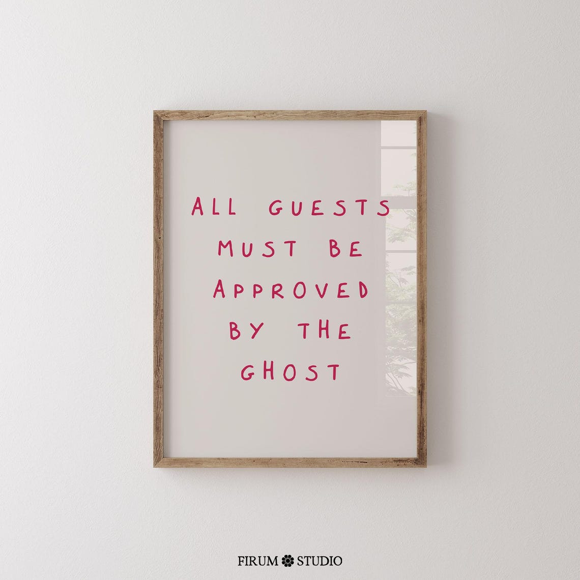All Guests Must Be Approved By The Ghost Funny Halloween Poster - Image 2