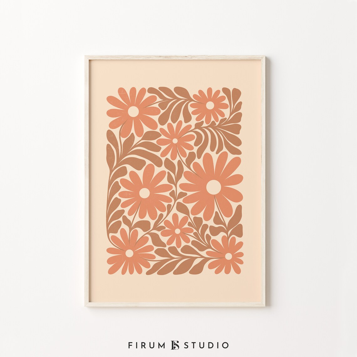 Flower Art Warm Aesthetic Daisy Floral Art Print
