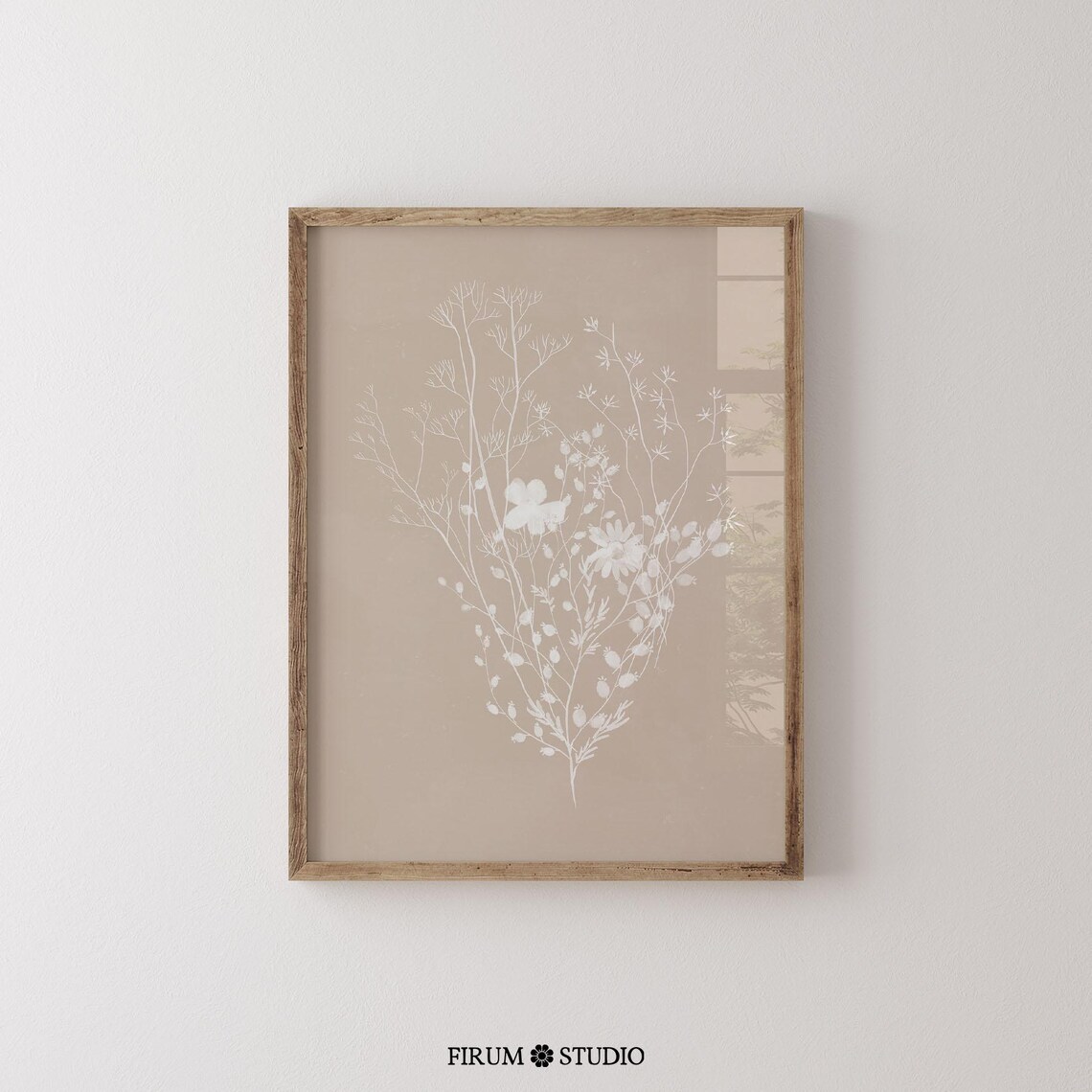Abstract Floral Japandi Boho Botanical Art Print - Image 2