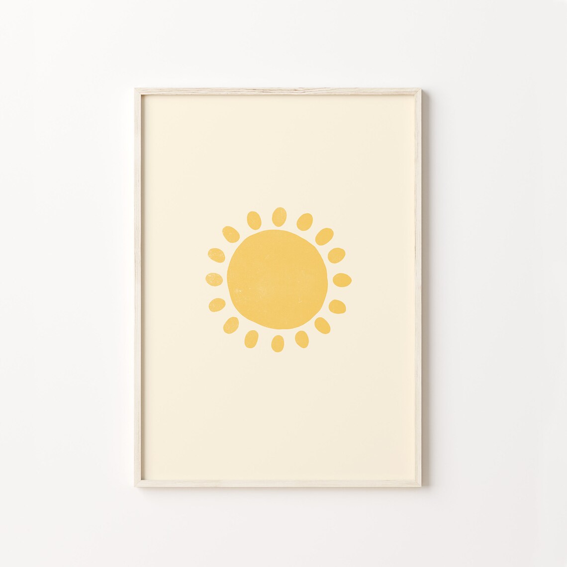 Boho Sun Print, Pastel Yellow Minimalist Art - Image 2