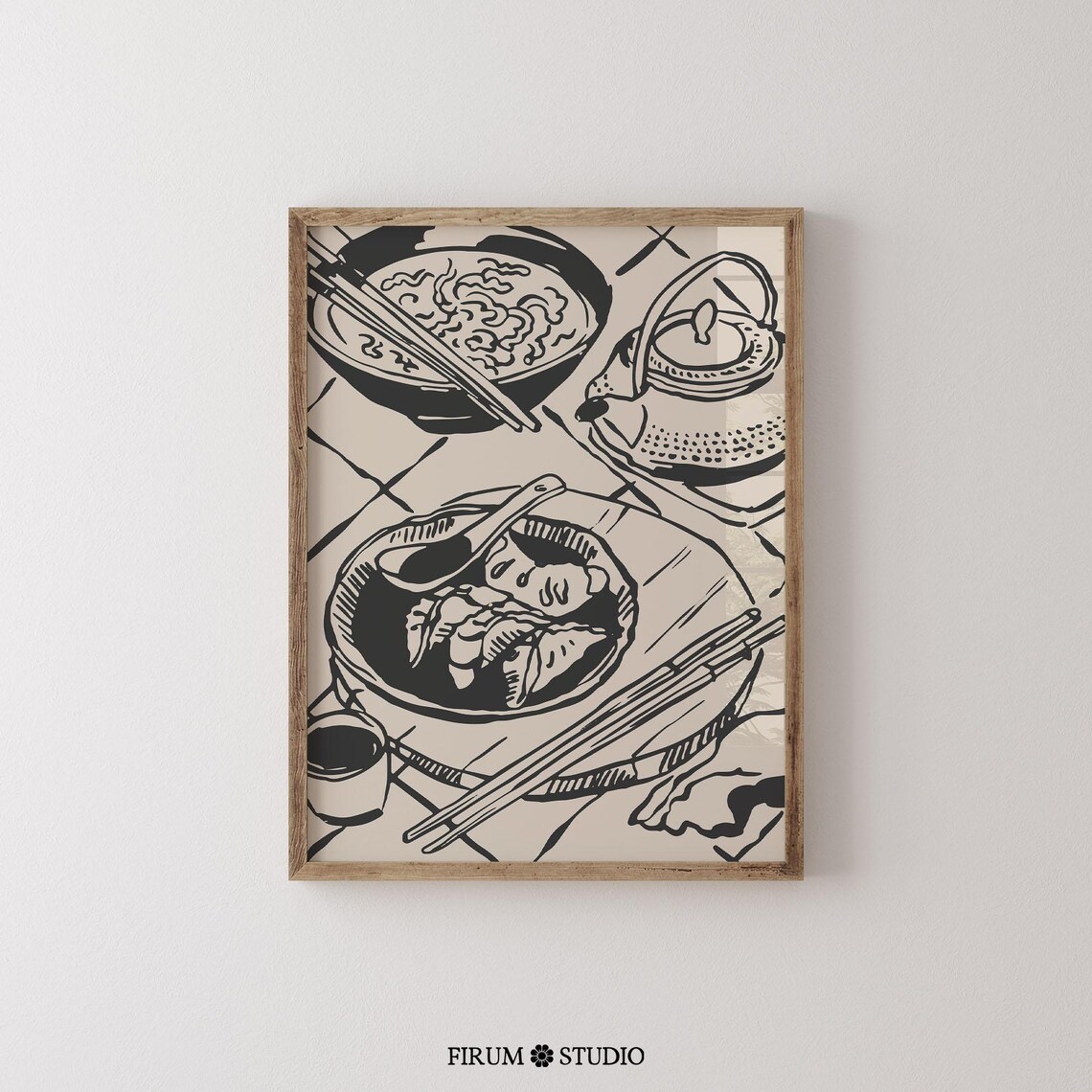 Chinese Food Print, Eclectic Kitchen Wall Art - Image 2