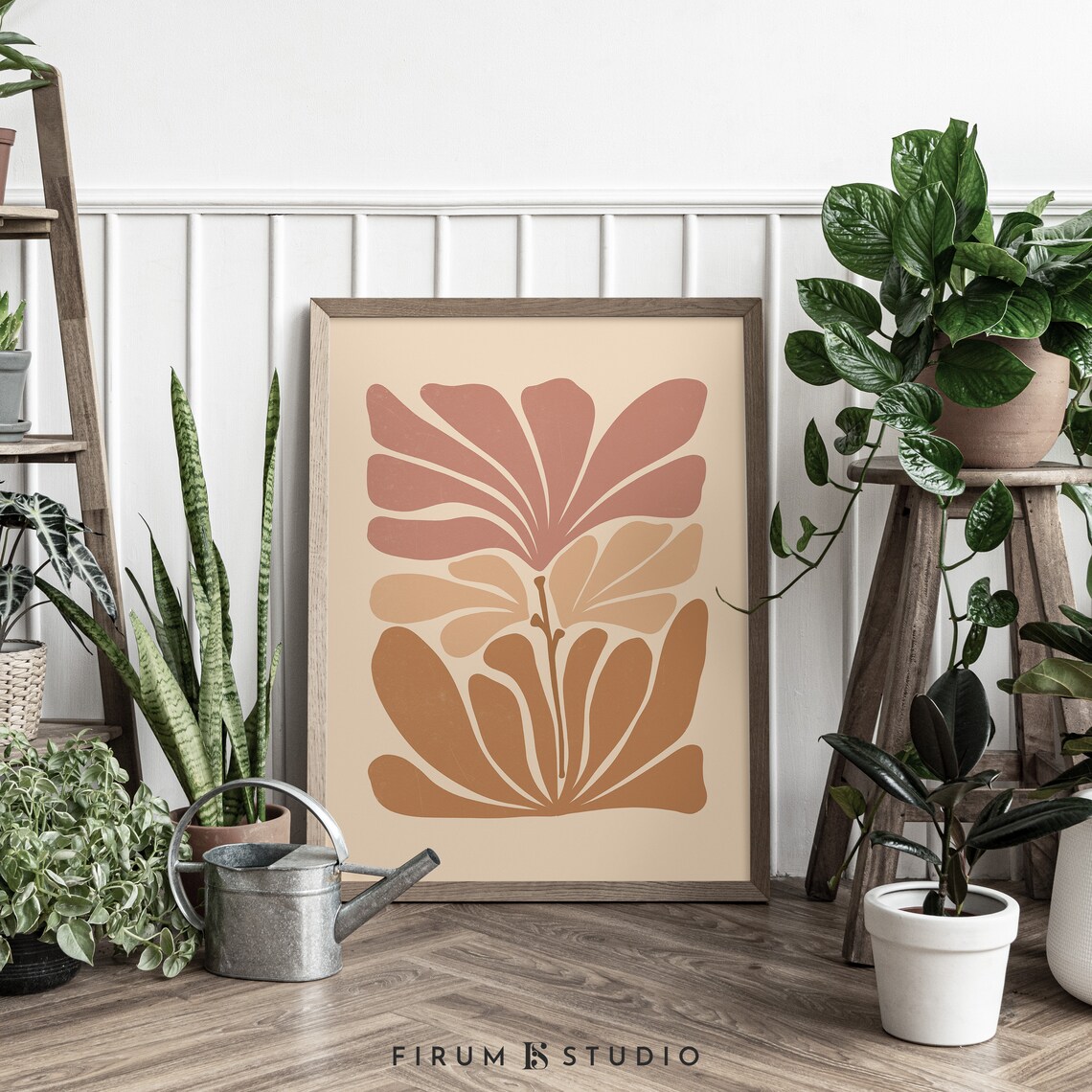 Botanical Poster, Mid Century Modern Boho Art - Image 2