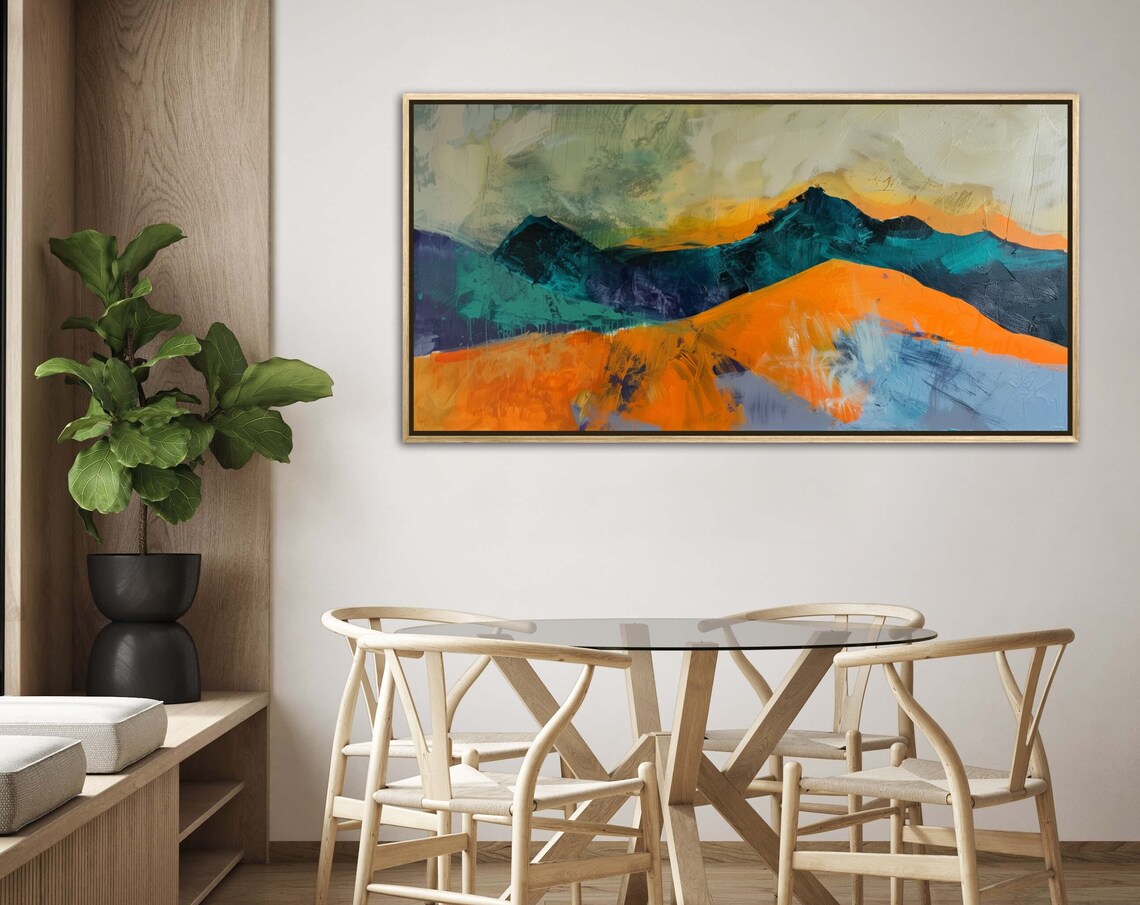 Abstract Mountain Panoramic Landscape Art Print