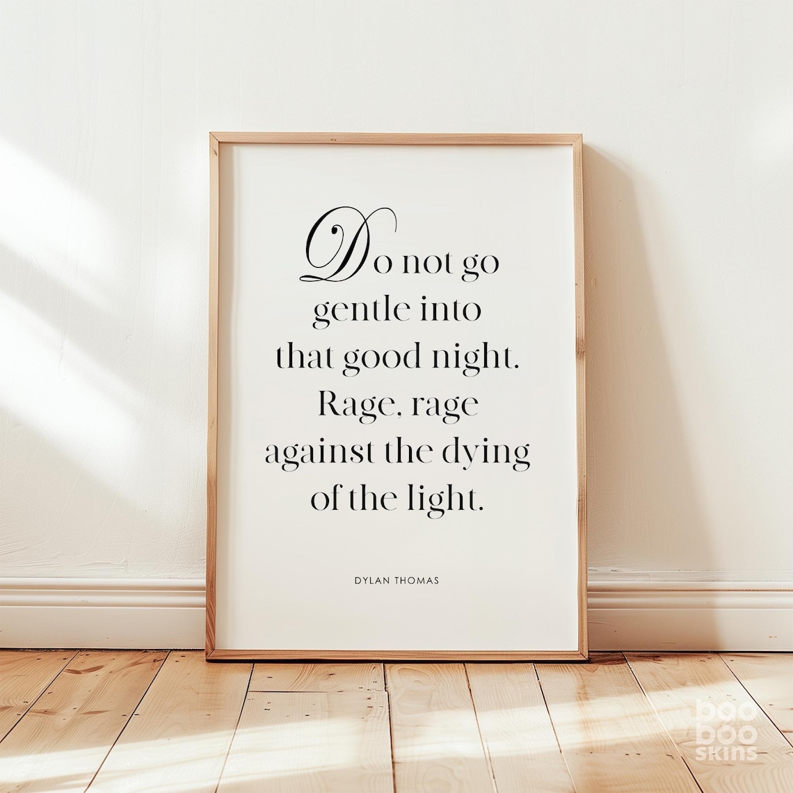 Dylan Thomas Quote Art Print, Literary Strength