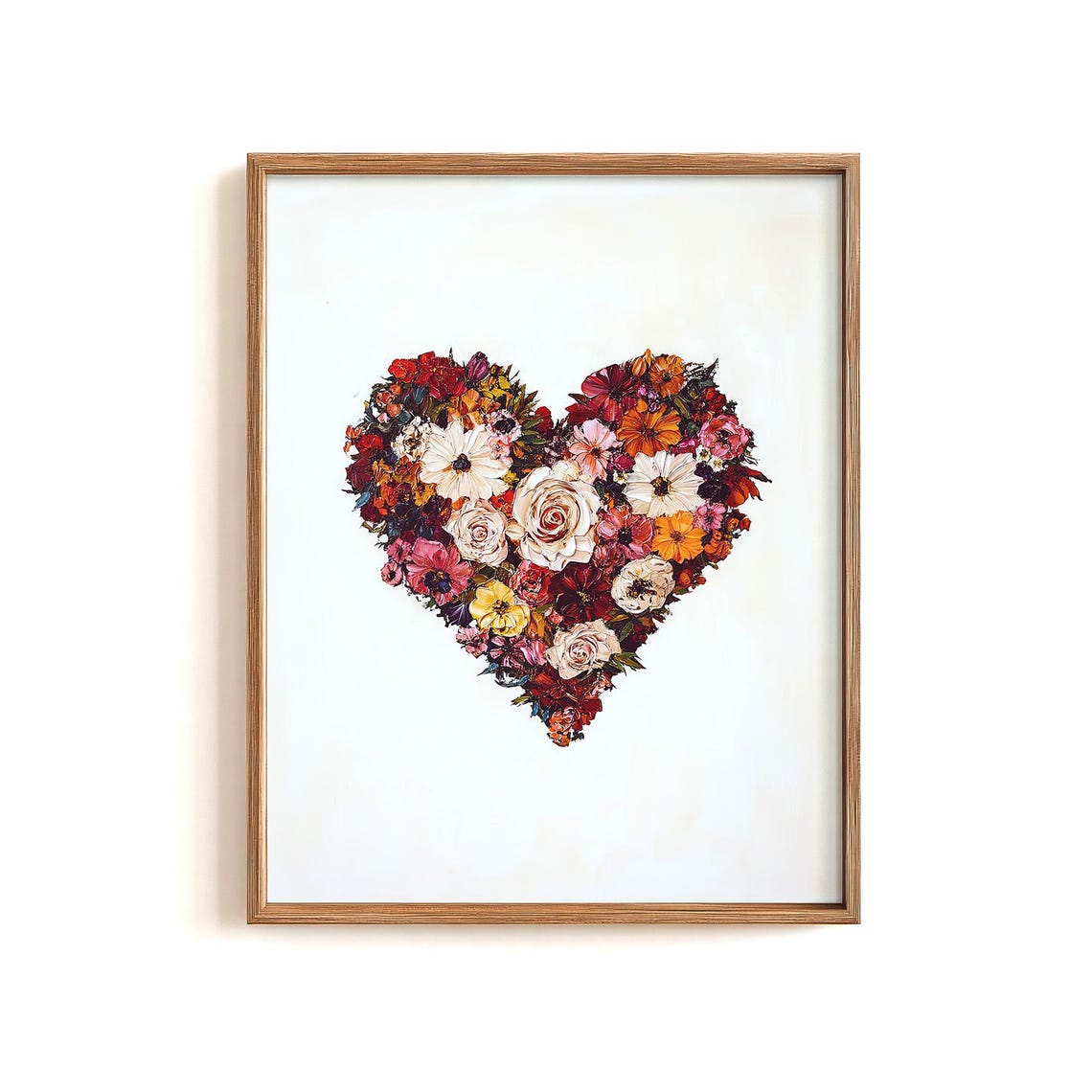 Valentines Day Flower Heart Painting Vintage Floral Love Poster - Image 2