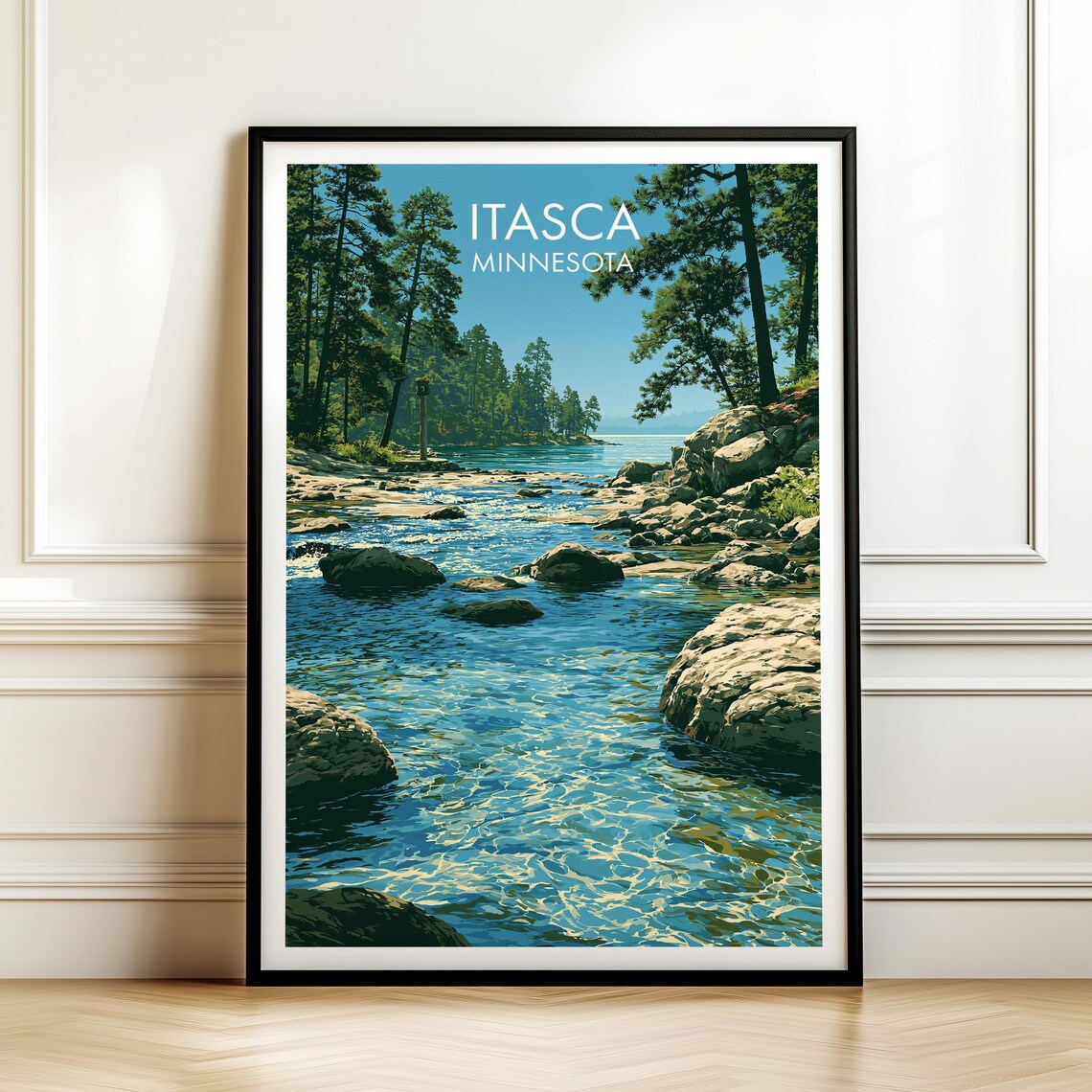 Itasca State Park, Minnesota Travel Poster