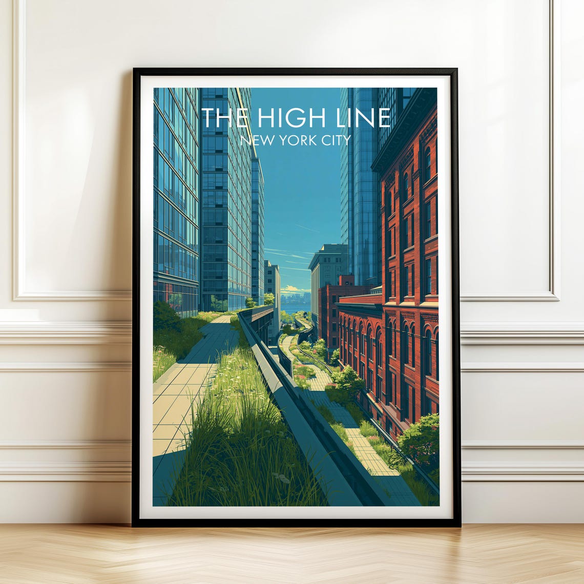 The High Line New York City Elevated Garden Park Travel Poster