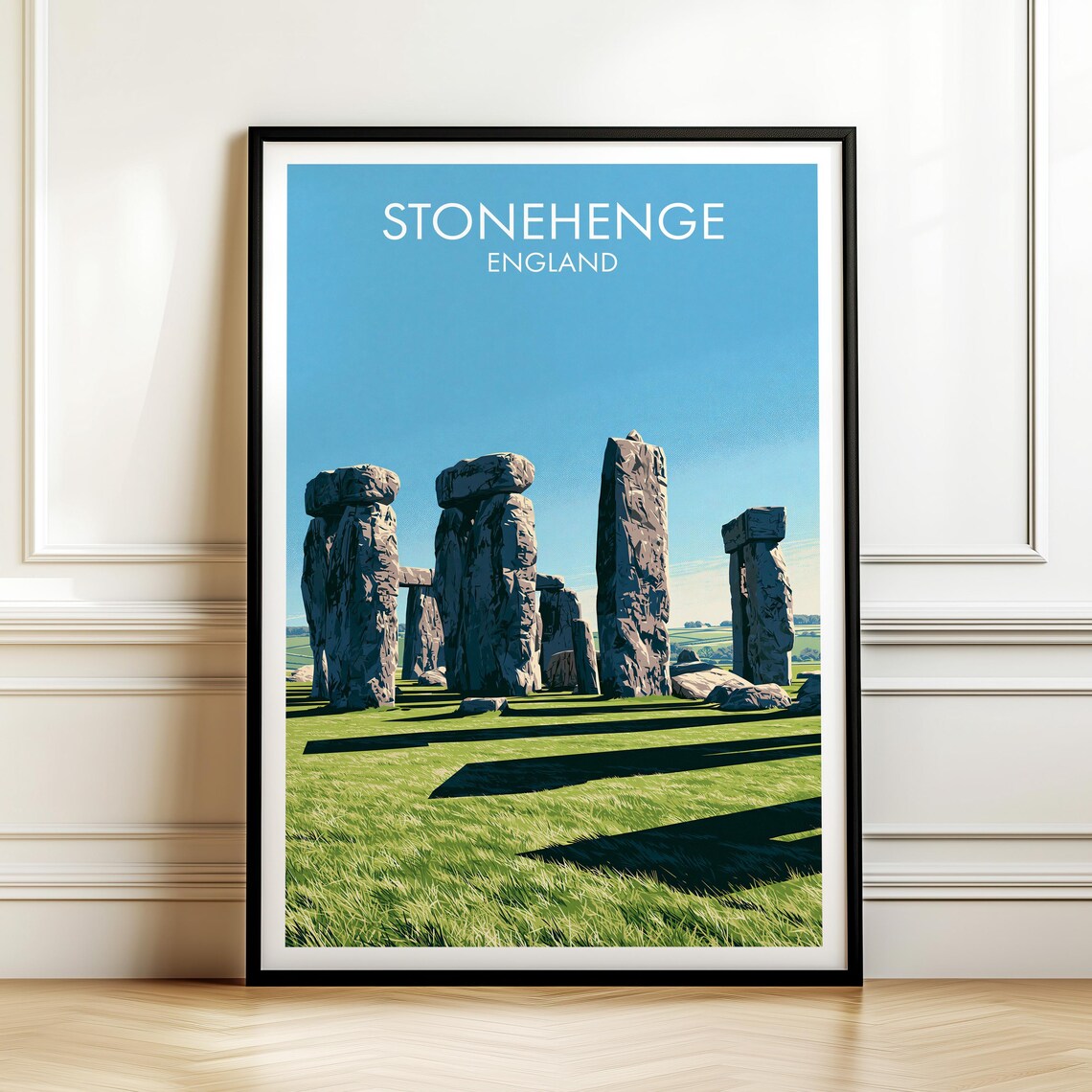 Stonehenge England Vintage Travel Poster, Europe