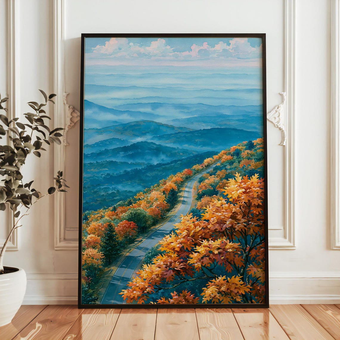 Shenandoah National Park Autumn Foliage Blue Ridge Road Poster