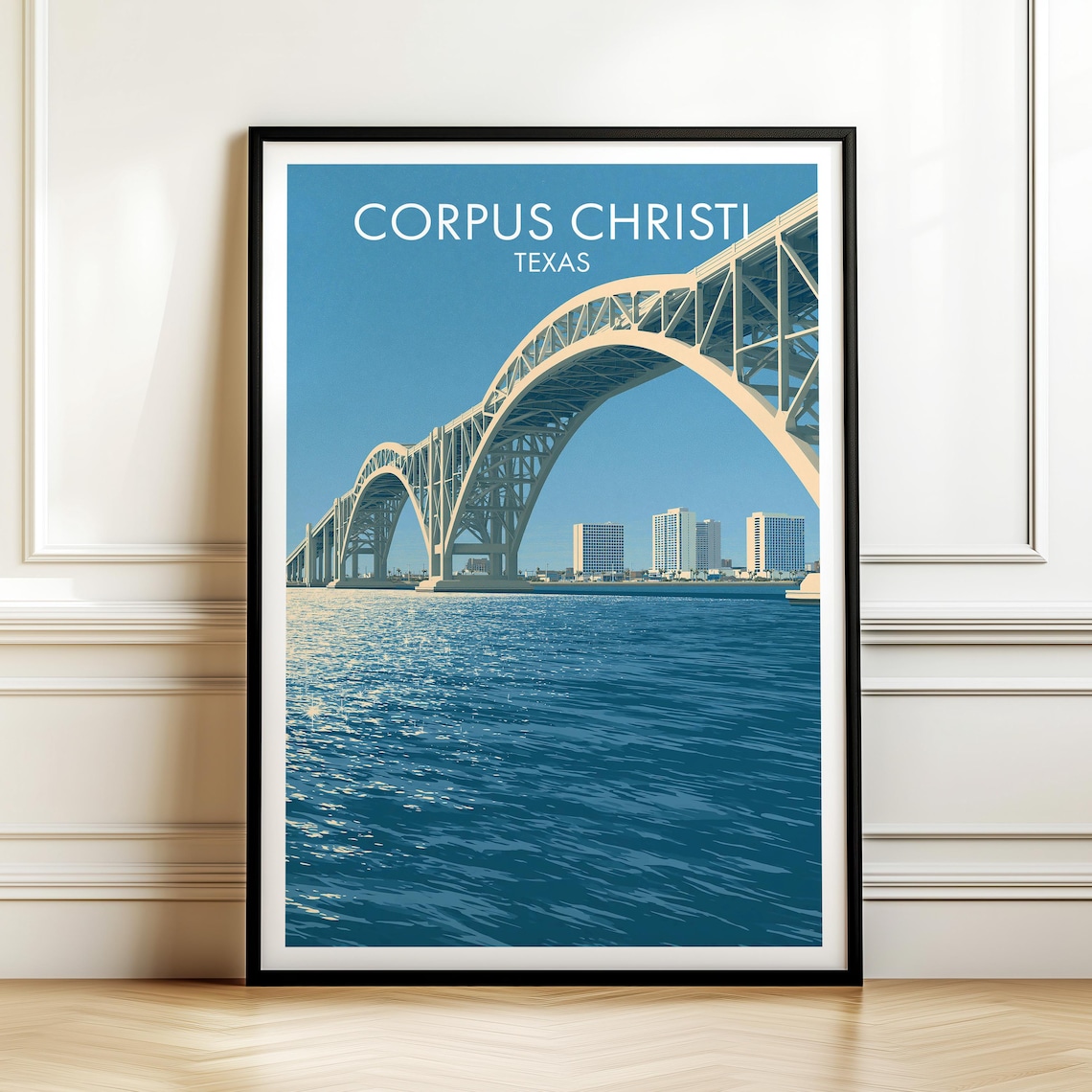 Corpus Christi Texas Vintage Travel Poster