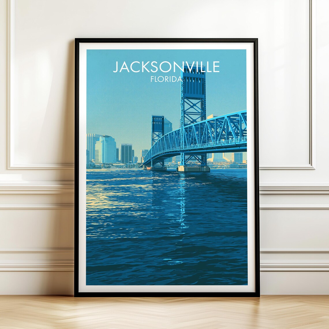 Jacksonville Florida Vintage Travel Poster